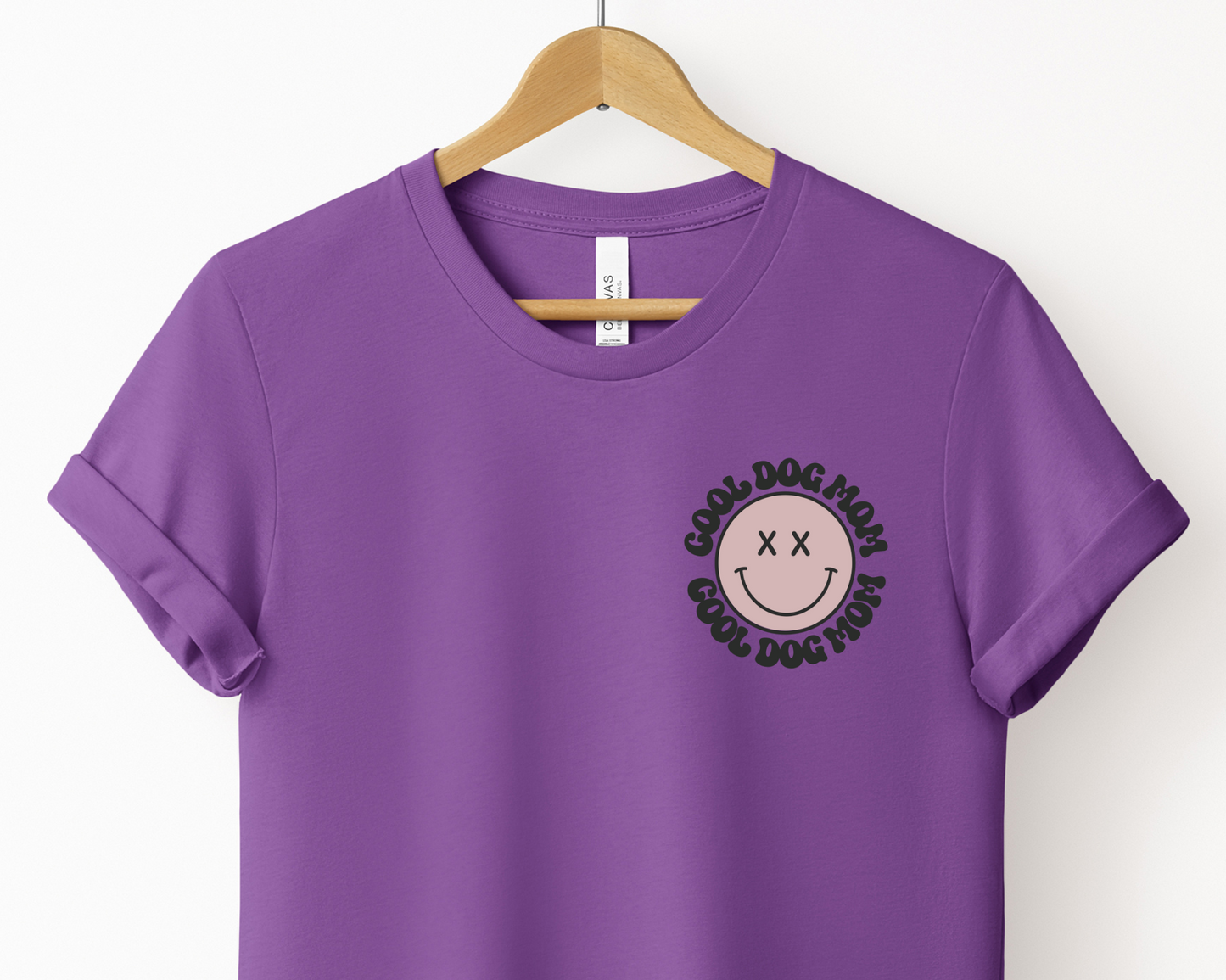 Cool Dog Mom T-shirt, Royal Purple