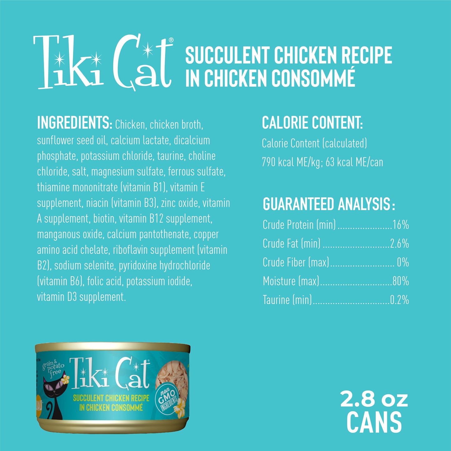 Tiki Cat LUAU SUCCULENT CHICKEN 2.8OZ