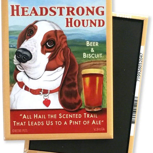 Dog Magnet - Basset Hound "Headstrong Hound"