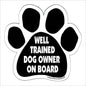 Car Magnet - Well Trained Dog Owner On Board
