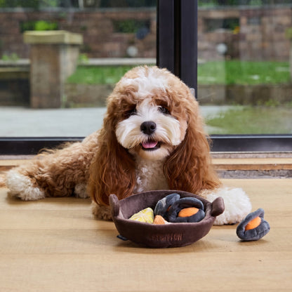 Steamed Mussels Set Hide & Seek Dog Toy