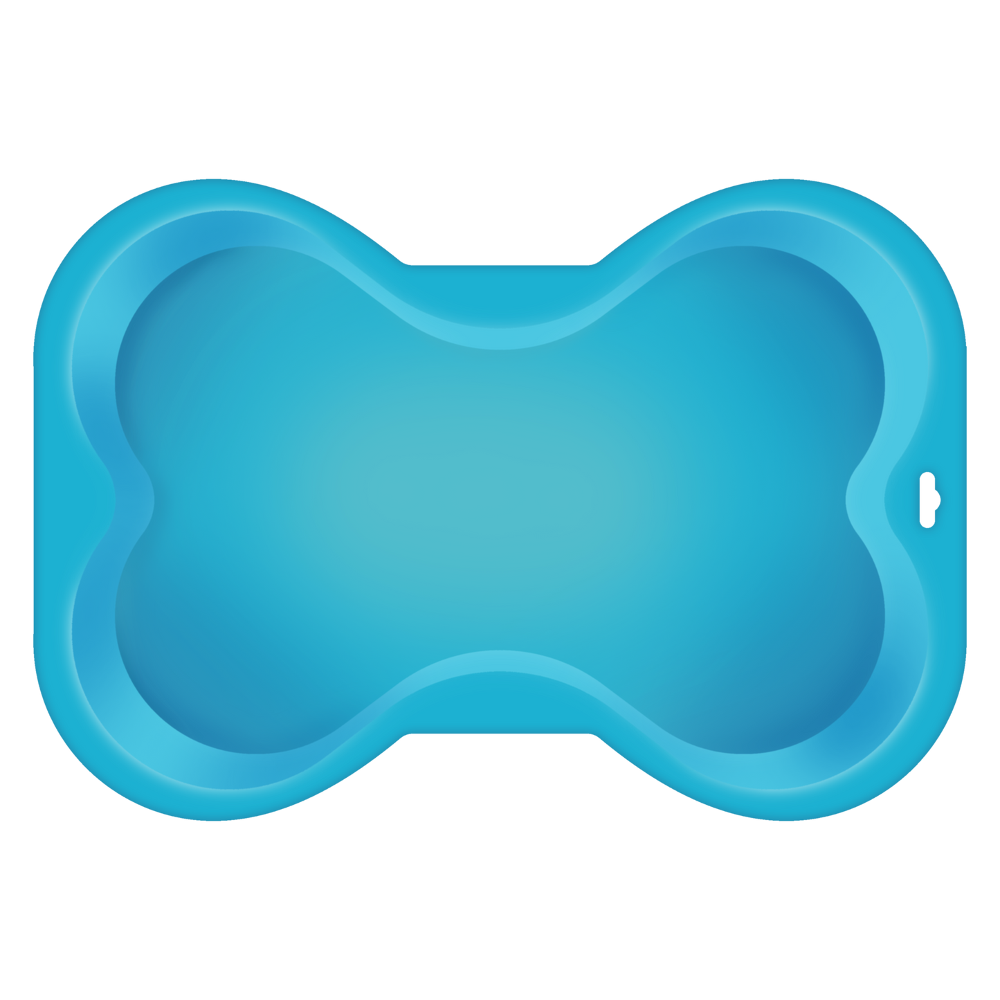 Dog Bone Shaped Silicone Cake Pan - Blue