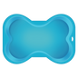Dog Bone Shaped Silicone Cake Pan - Blue