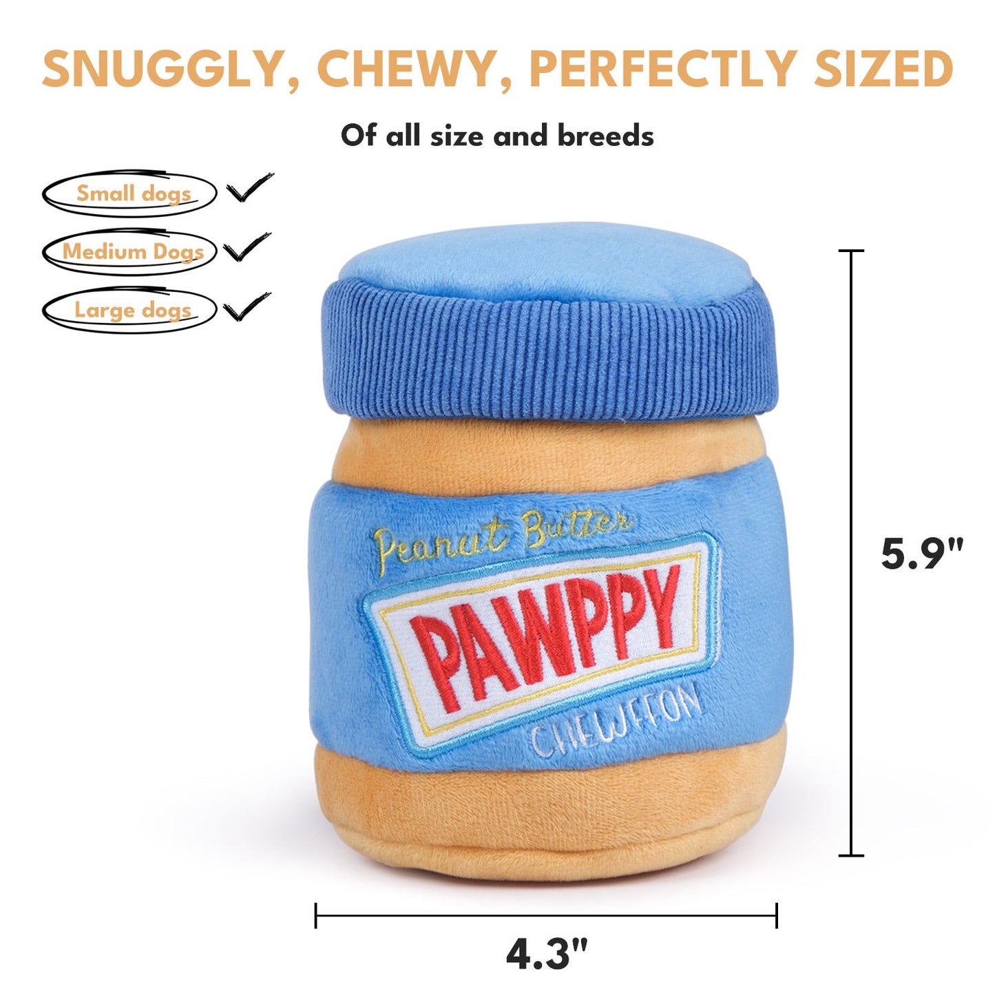 Peanut Butter Jar Snuffle Dog Toy