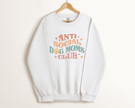 ANTI-SOCIAL DOG MOM CLUB Crewneck Sweatshirt