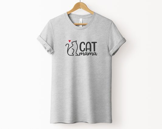 Cat Mama T-shirt, Athletic Heather