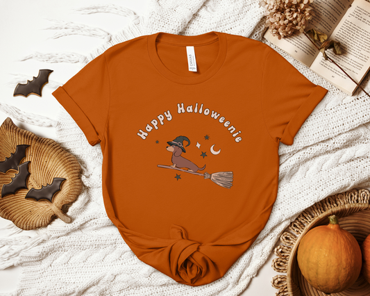 Happy Halloweenie Crewneck T-shirt, Autumn