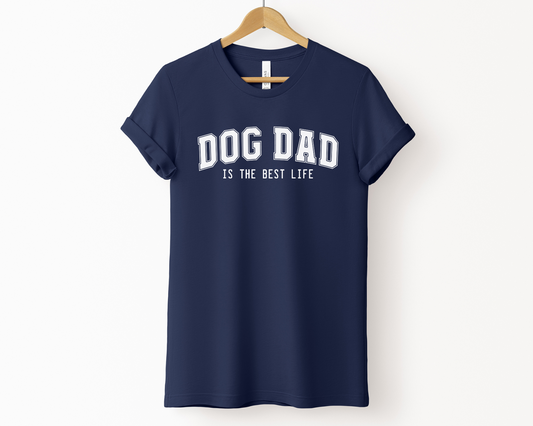 Dog Dad Crewneck T-shirt, Vintage Navy
