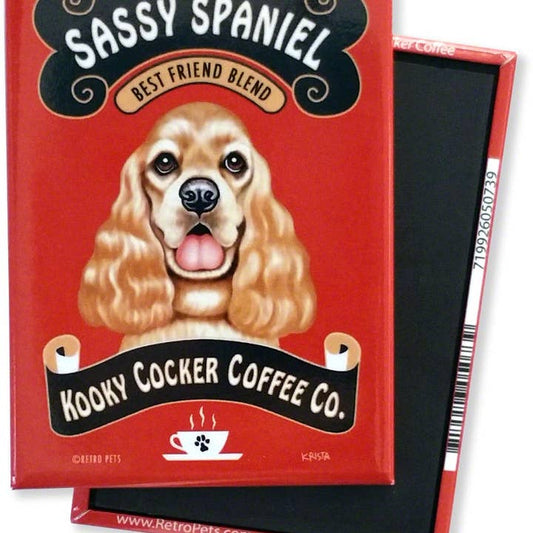 Dog Magnet - Cocker Spaniel  "Cocker Coffee"