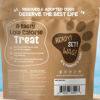 PawCorn Healthy Dog Treats - Peanut Butter