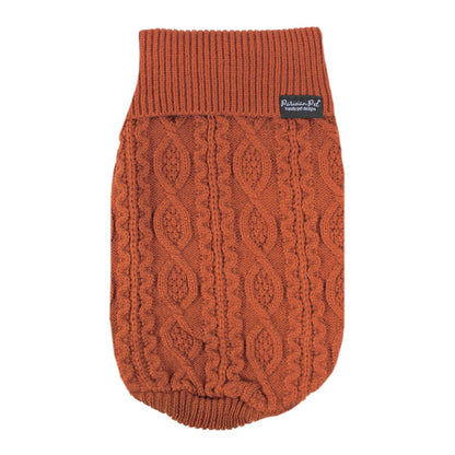 Cable Knit Sweater, Terracotta