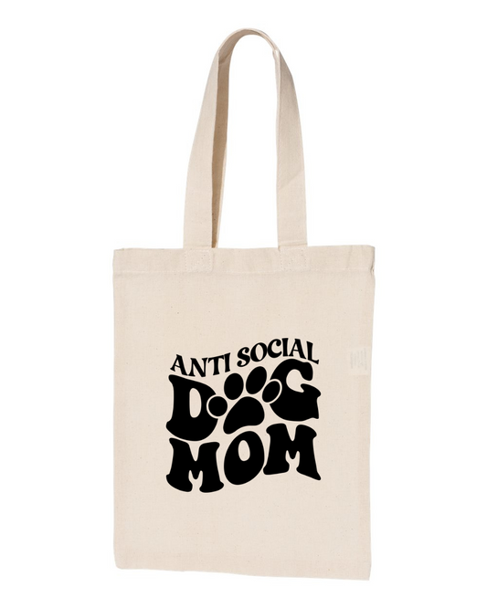 Anti Social Dog Mom Canvas Cotton Tote Mini