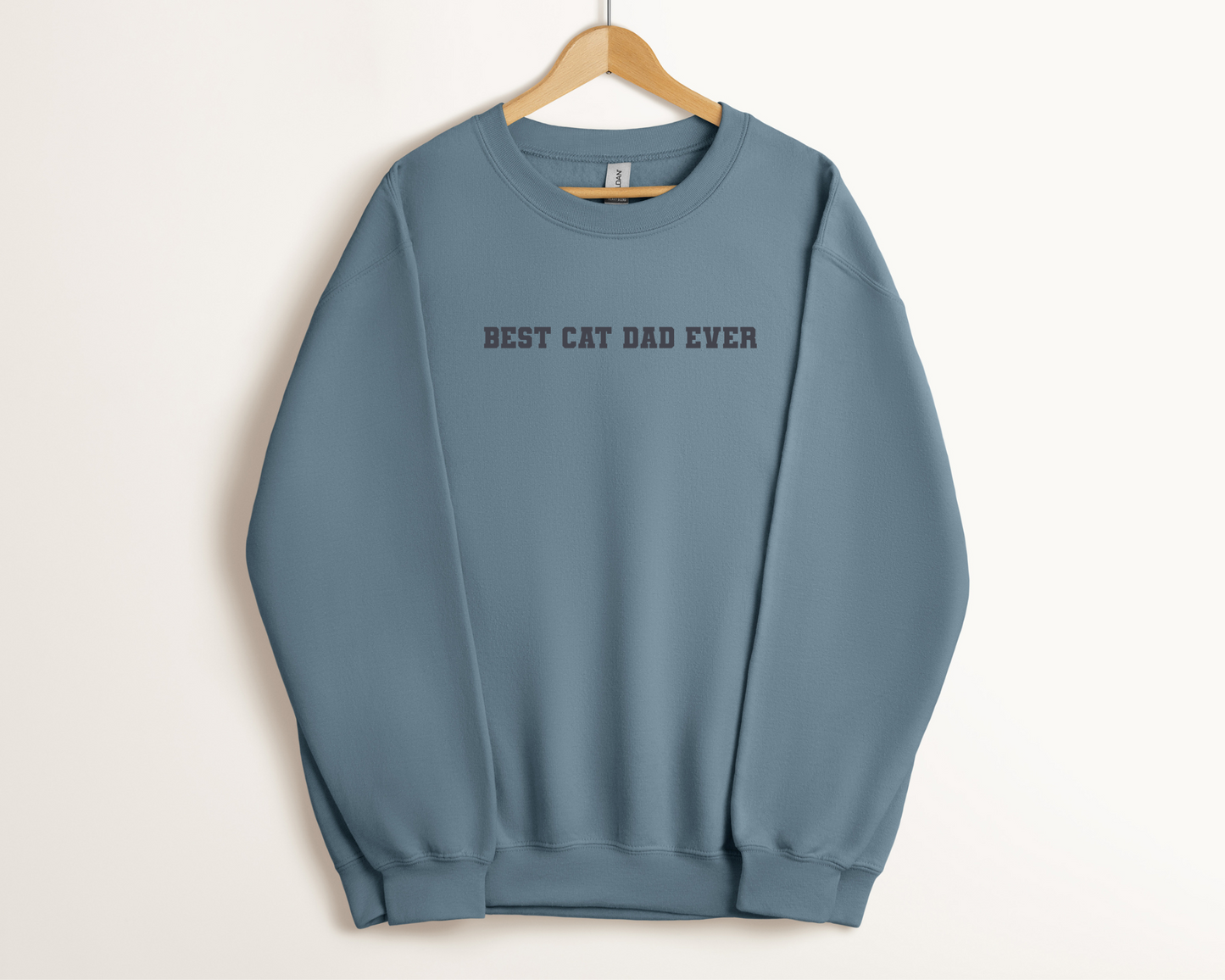 Best Cat Dad Ever Sweatshirt, Stone Blue