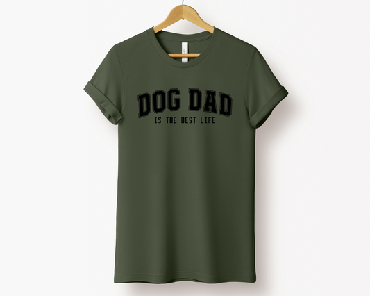 Dog Dad Crewneck T-shirt, Military Green