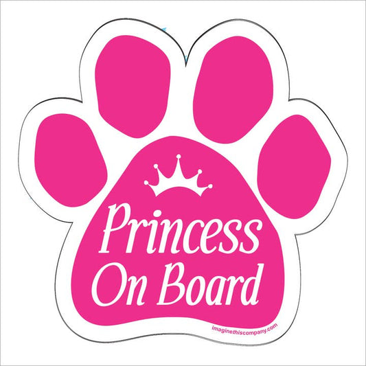 Car Magnet - Princess On Board Pink