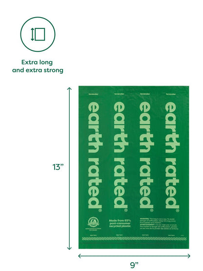 Earth Rated Poop Bags on Refill Rolls (315 bags), Lavender