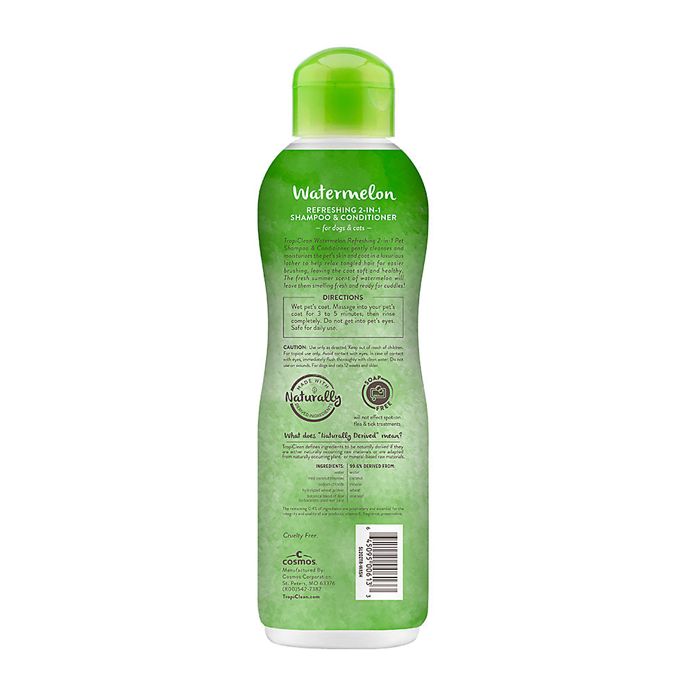 TropiClean Watermelon Refreshing 2-in-1 Shampoo & Conditioner