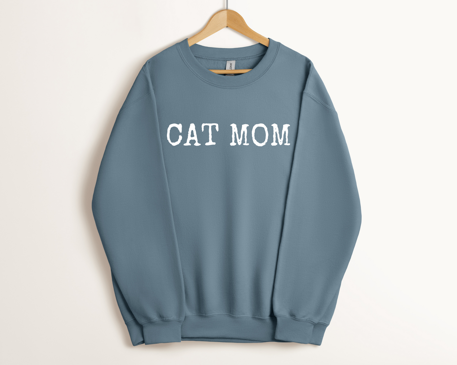 Petshion Cat Mom Sweatshirt Stone Blue Medium