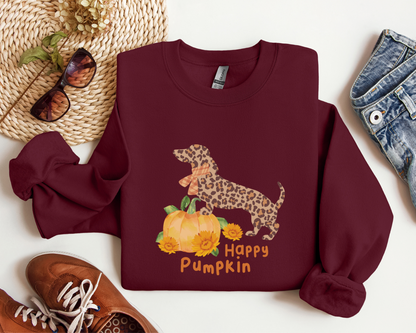 [Clearance 20%] Happy Pumpkin Sweatshirt, Maroon