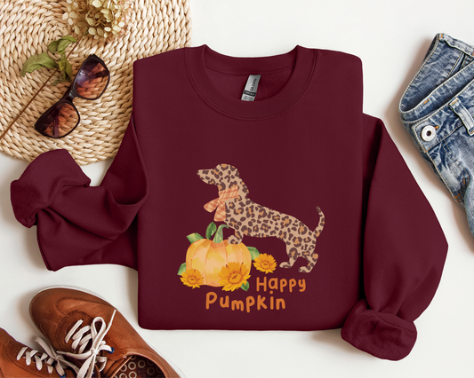 Happy Pumpkin Sweatshirt, Maroon