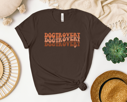 Dogtrovert Retro T-shirt, Brown