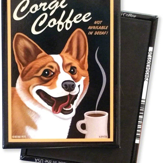 Dog Magnet - Corgi "Corgi Coffee"