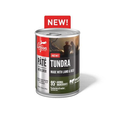 ORIJEN Pate Wet Dog Food Tundra Pate with Liver 12.8oz