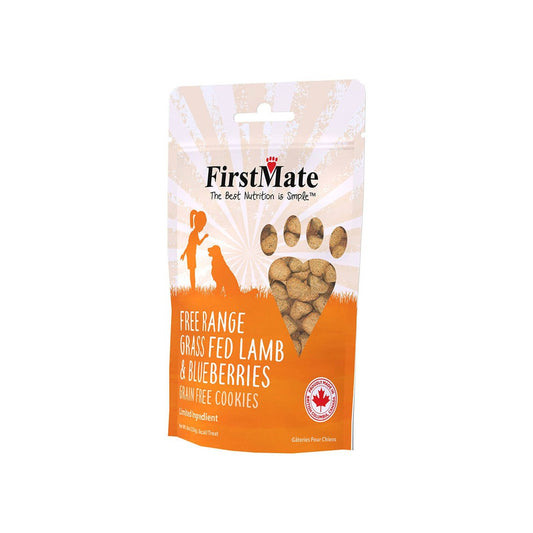 FirstMate Limited Ingredient Grain-Free Cookies Treats for Dogs - Lamb &amp; Blueberries
