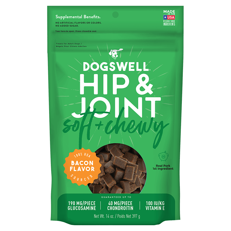 [Clearance 20%] Dogswell Hip & Joint Soft & Chewy Treats, Bacon 14oz