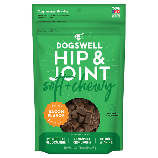 [Clearance 20%] Dogswell Hip & Joint Soft & Chewy Treats, Bacon 14oz