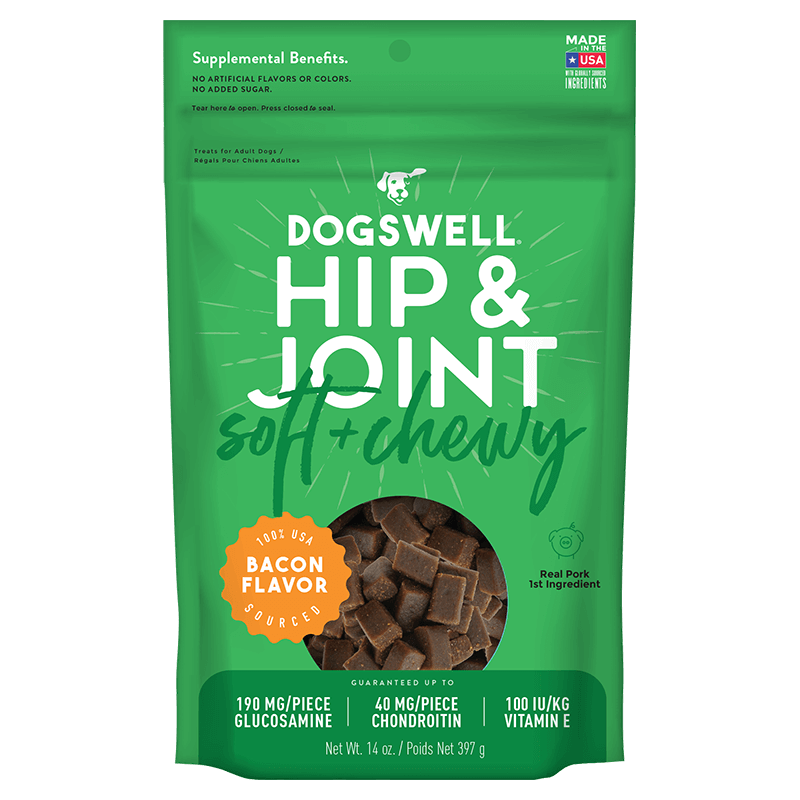 Dogswell Hip & Joint Soft & Chewy Treats, Bacon 14oz