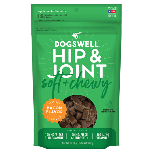 Dogswell Hip & Joint Soft & Chewy Treats, Bacon 14oz