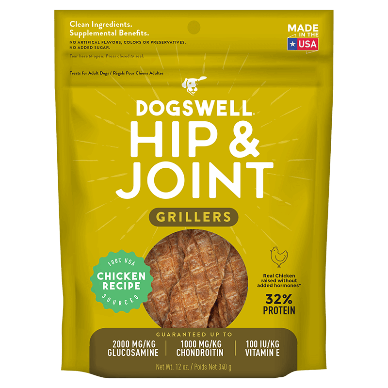 Dogswell Hip & Joint Grillers Treats, Chicken Recipe, 12oz
