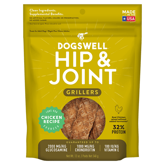 Dogswell Hip & Joint Grillers Treats, Chicken Recipe, 12oz