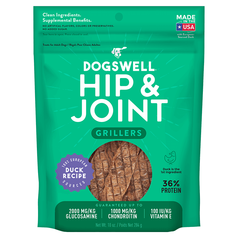 Dogswell Hip & Joint Grillers Treats, Duck Recipe, 10oz