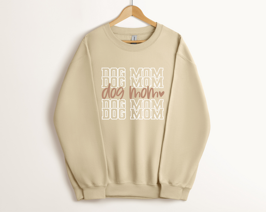 Dog Mom Crewneck Sweatshirt, Sand