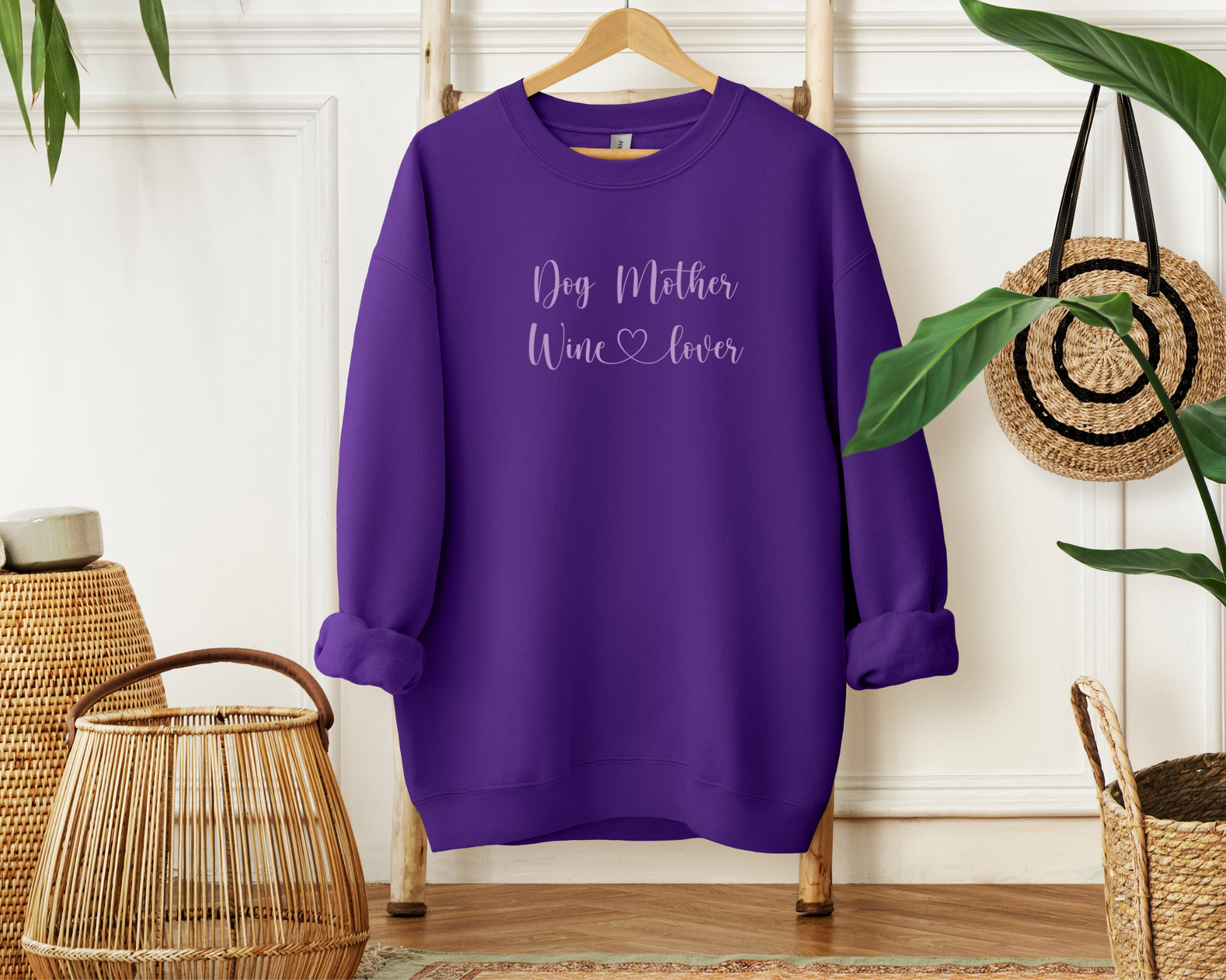 Dog mother 2025 wine lover sweatshirt