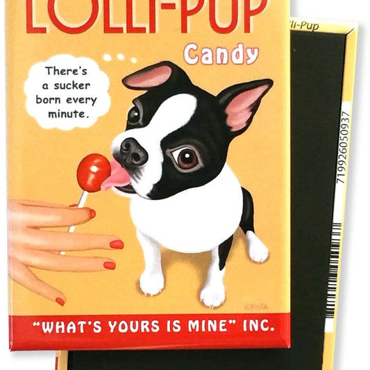 Dog Magnet - Boston Terrier "Lolli-Pup"