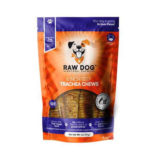 Raw Dog 6″ Beef Trachea Chews (8pk)