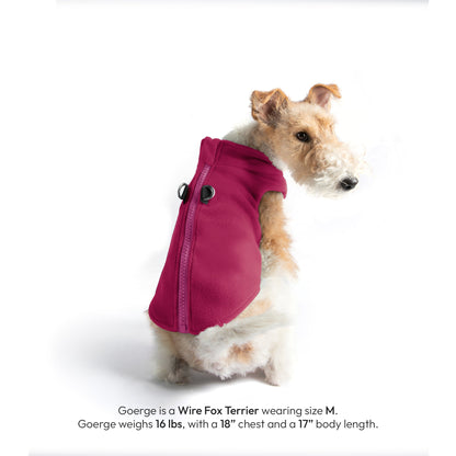 Zip Up Fleece Vest 2 -  Magenta