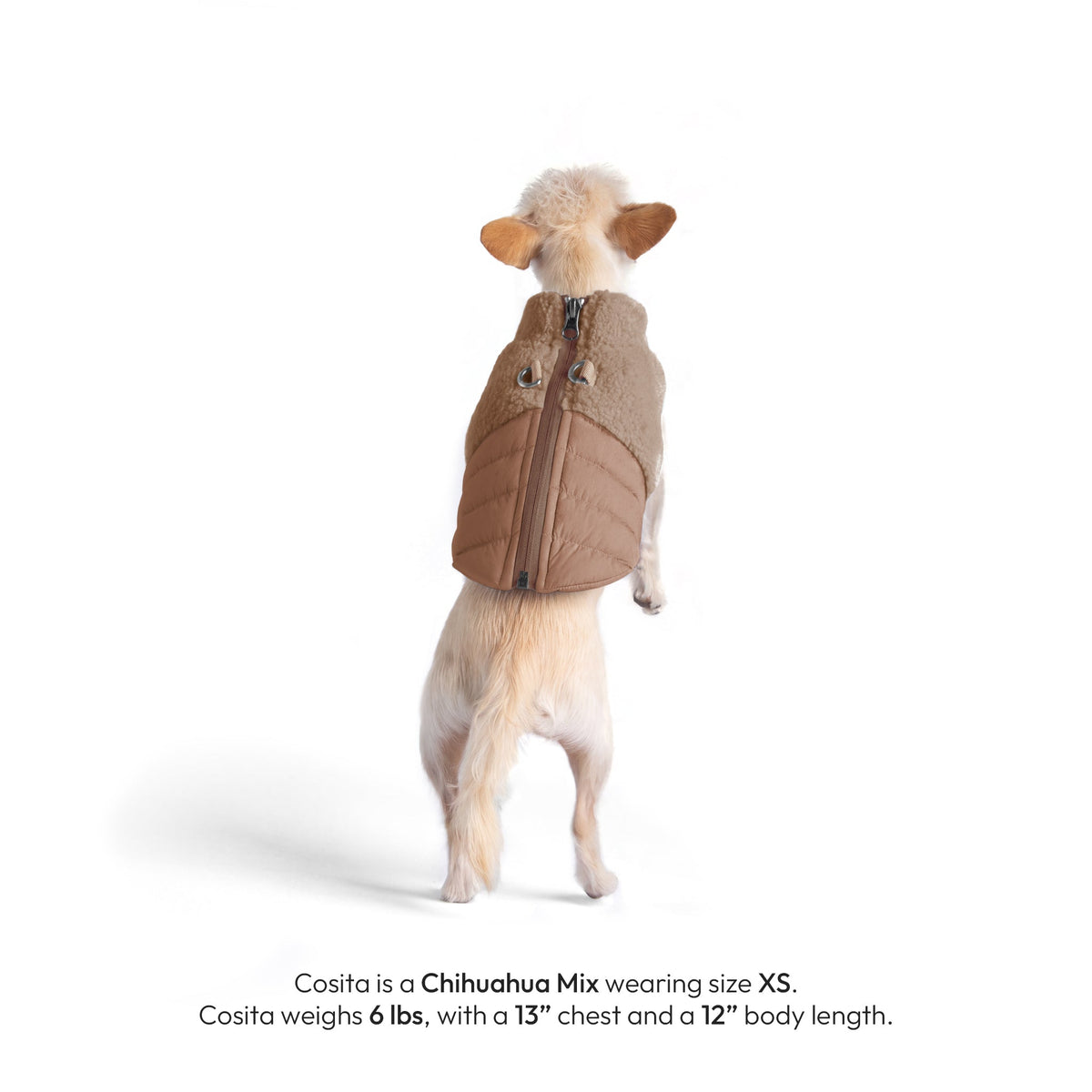 Sherpa Puffer Vest - Mocha