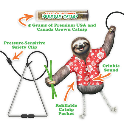 Meowijuana | Jump 'n' Jamb - Get Wild Sloth Interactive Cat Toy