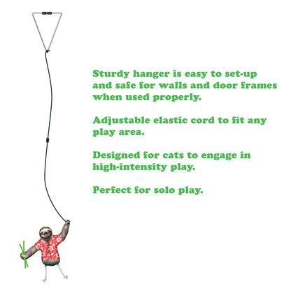 Meowijuana | Jump 'n' Jamb - Get Wild Sloth Interactive Cat Toy