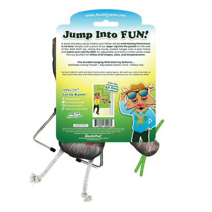 Meowijuana | Jump 'n' Jamb - Get Wild Sloth Interactive Cat Toy