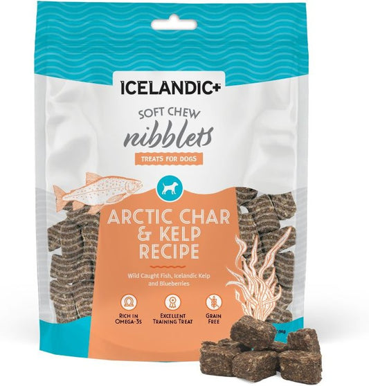 [20% OFF] Icelandic+ Soft Chew Nibblets Arctic Char & Kelp Dog Treats 2.25oz