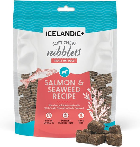 [20% OFF] Icelandic+ Soft Chew Nibblets Arctic Salmon & Seaweed Dog Treats 2.25oz