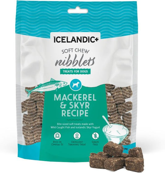 [20% OFF] Icelandic+ Soft Chew Nibblets Mackerel & Skyr Recipe Dog Treats 2.25oz