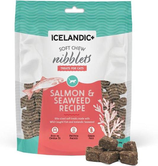 Icelandic+ Soft Chew Nibblets Salmon & Seaweed Cat Treats 2.25oz