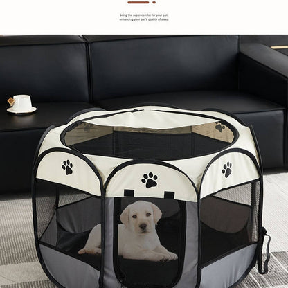 Foldable Waterproof Pet Playpen with Removable
