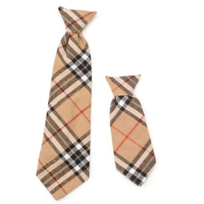 Tan Plaid Neck Tie